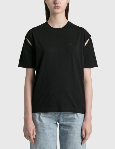 Shop Ambush Sleeve Slit T-shirt In Black