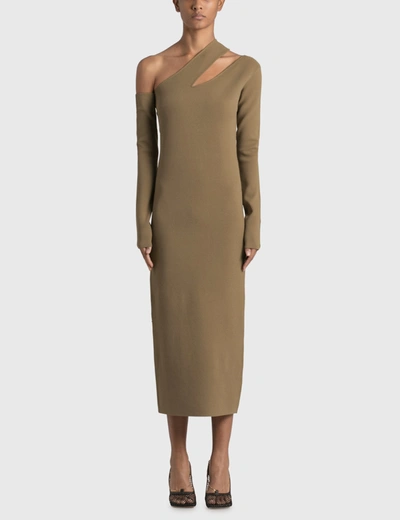 Shop Nanushka Nala Cut Out Dress In Brown