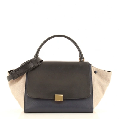 Pre-owned Celine Trapã¨ze Leather Handbag In Multicolour