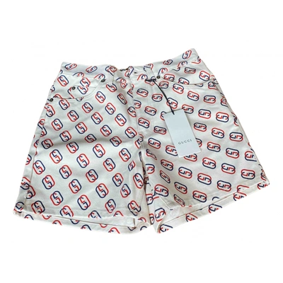 Pre-owned Gucci Short In White
