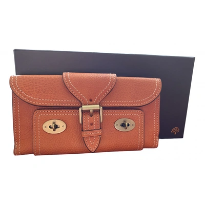 Pre-owned Mulberry Leather Purse In Orange