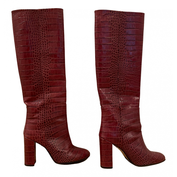 Pre-owned Anna Field Leather Boots In Red | ModeSens