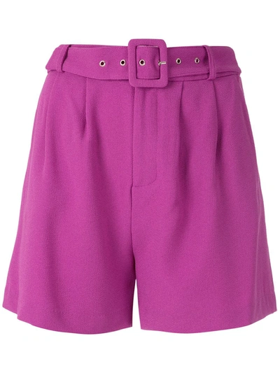 Olympiah Manege Belted Shorts In 紫色