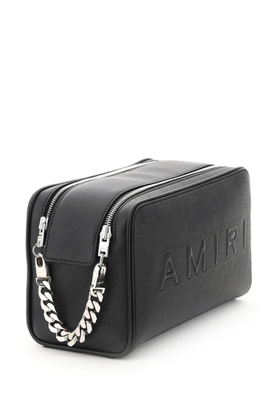 Shop Amiri Double Zip Pouch In Black