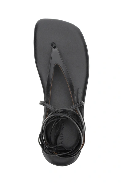 Shop Amina Muaddi Flatform Sandal Jamie In Black