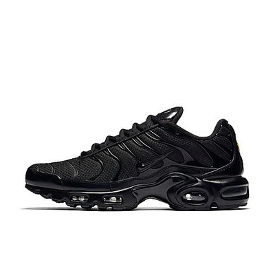 Shop Nike Men's Air Max Plus Running Shoes In Black/black/black