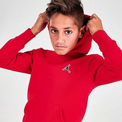 Shop Nike Jordan Boys' Essentials Logo Hoodie In Red
