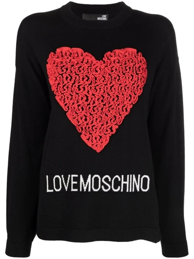 Love moschino outlet red sweatshirt