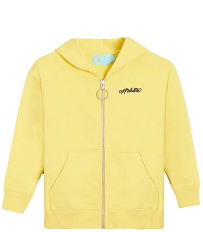Shop Off-white Yellow Sweatshirt For Boy With Logo