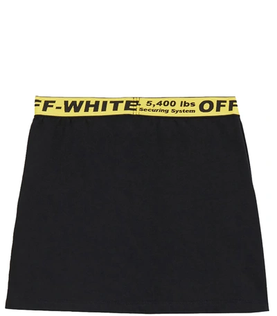 Shop Off-white Black Skirt For Girl With Logos