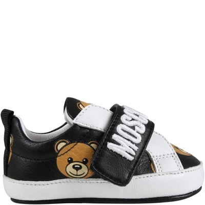 Shop Moschino Multicolor Sneakers For Baby Kids In Black