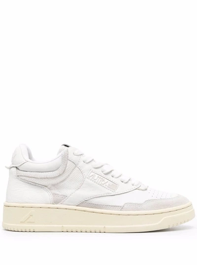 Shop Autry Open Sneakers In White Leather