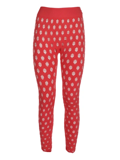 Shop Maisie Wilen Perforated Leggings In Coral