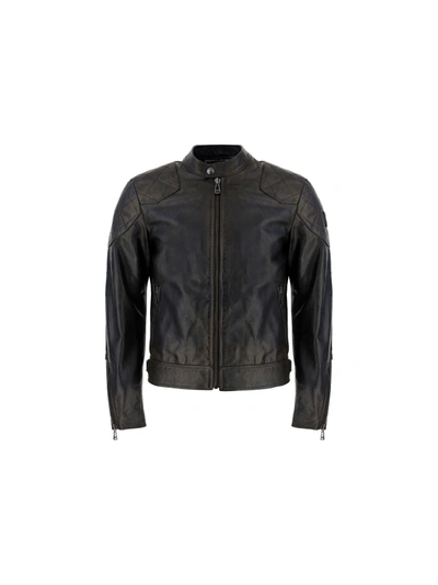 Shop Belstaff Bellstaff Outlaw Leather Jacket In Black