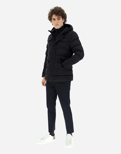 Herno Parka Chamonix Jackets Blue In Black