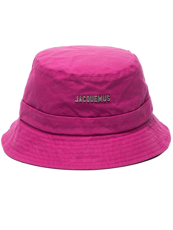 Jacquemus Le Bob Gadjo Logo Appliqued Cotton Canvas Bucket Hat In Purple Modesens