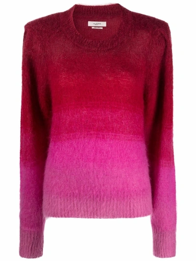 Isabel Marant Étoile Deniza Ombré Mohair And Wool-blend Sweater In Rosa
