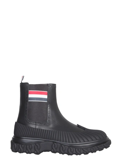 Shop Thom Browne Chelsea Boots In Black