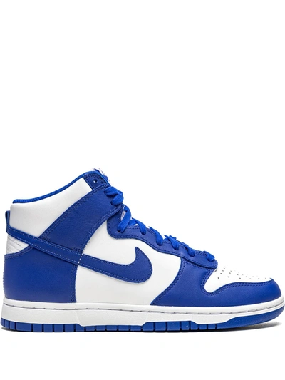 Shop Nike Dunk High "game Royal" Sneakers In White