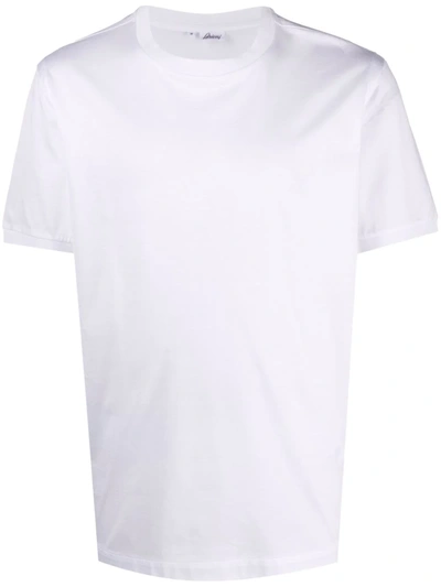Shop Brioni Round-neck Cotton T-shirt In Weiss