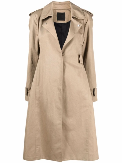 Shop Givenchy A-line Trench Coat In Nude
