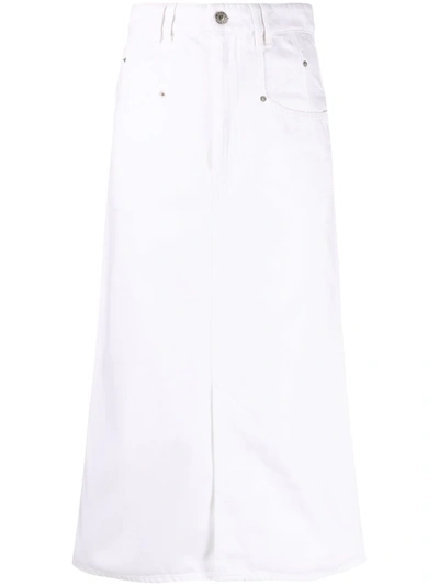 Shop Isabel Marant Dipoma Midi Skirt In Weiss
