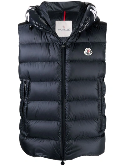 Moncler Montreuil Hooded Quilted Down Gilet In Dark Navy | ModeSens