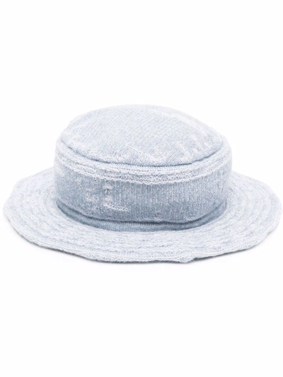 Shop Barrie Distressed Denim Bucket Hat In Blau