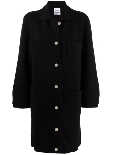 Shop Barrie Single-breasted Cashmere-cotton Blend Coat In Schwarz