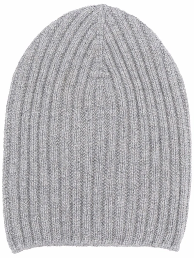 Shop Barrie Cashmere Beanie In Grau