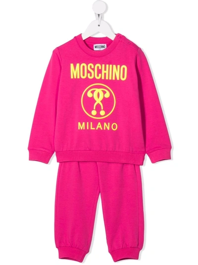 Shop Moschino Logo-print Tracksuit Set In Pink