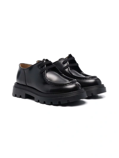 Shop Gallucci Round-toe Leather Shoes In Black