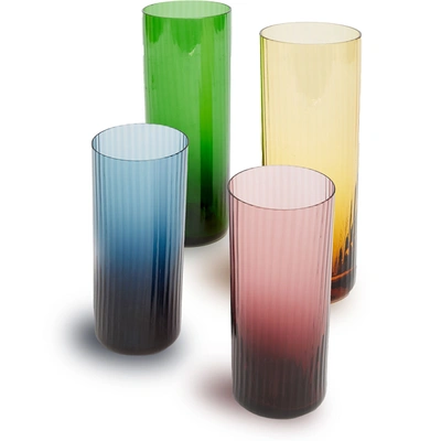 Shop La Doublej Tumbler Glasses Set Of 4 In Misty Rainbow Mix