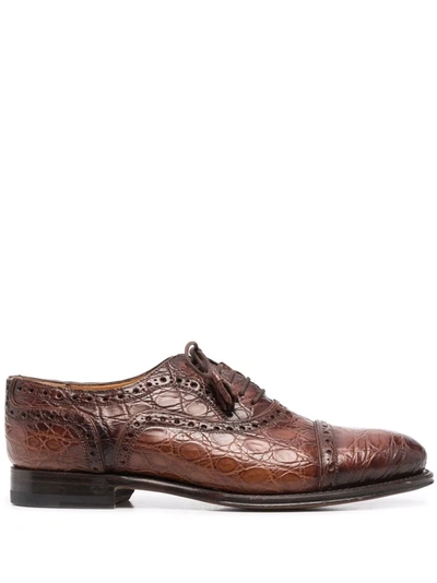 Shop Gucci Brogue-detailing Lace-up Shoes In Red