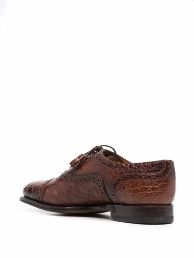 Shop Gucci Brogue-detailing Lace-up Shoes In Red