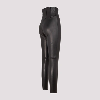 Shop Alaïa Alaia  Stretch Leather Pants In Black