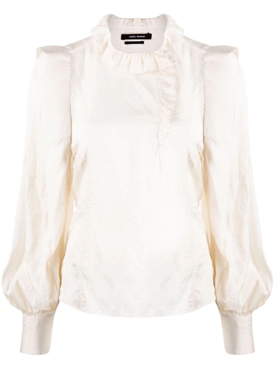 CHADRA LONG-SLEEVE SILK BLOUSE