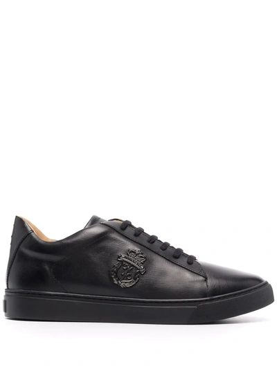 Shop Billionaire Crest Low-top Sneakers In Schwarz