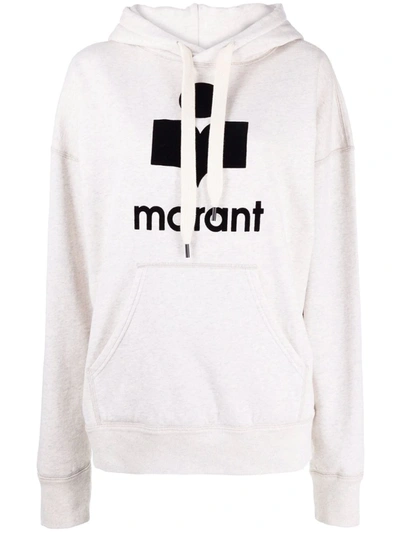 Isabel Marant Étoile Isabel Marant Etoile Women Melange Ivory Cotton Blend Mansel Sweatshirt In Brown