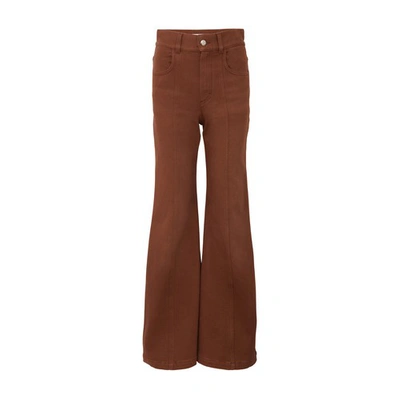Shop Chloé Wide Pants In Classic Tobacco