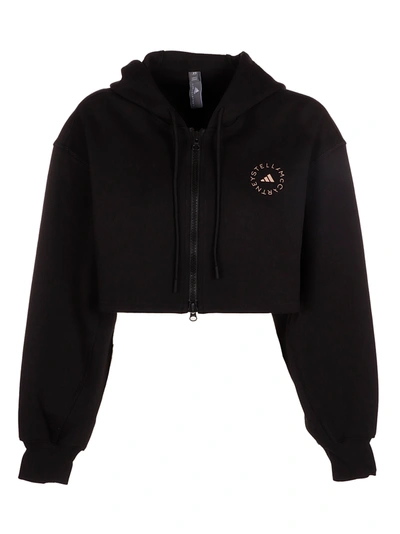 Shop Adidas By Stella Mccartney Asmc Sc Cr Hood In Black