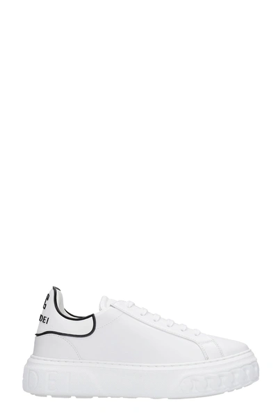 Shop Casadei Off Road Sneakers In White Leather