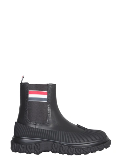 Shop Thom Browne Chelsea Boots In Nero