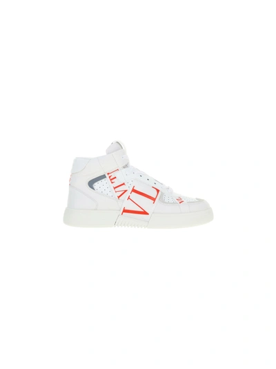 Shop Valentino Garavani Mid-top Sneakers In Bianco/rouge Pure