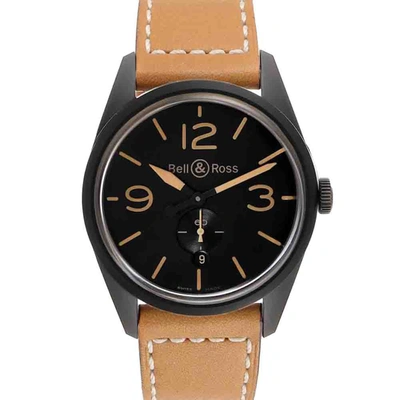 Pre-owned Bell & Ross Black Ceramic Br123 Vintage Men's Wristwatch 41 Mm