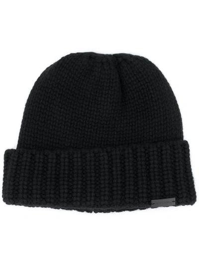 Shop Saint Laurent Beanie Hat In Black