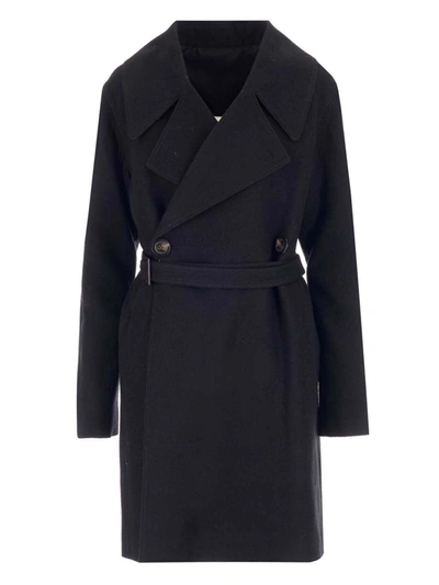 Shop Rick Owens Performa Trench Coat In Black