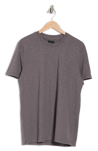 Shop 14th & Union Short Sleeve Slub Crewneck T-shirt In Grey Tornado