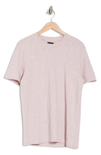 Shop 14th & Union 14th And Union Short Sleeve Slub Crew Neck T-shirt In Pink Antique
