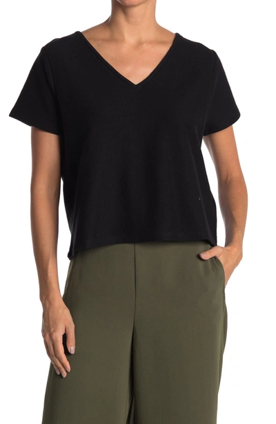 Shop Madewell Texture & Thread Sam V-neck Tee In Black